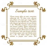 Classic Golden Frame with Floral Ornaments and Sample Text